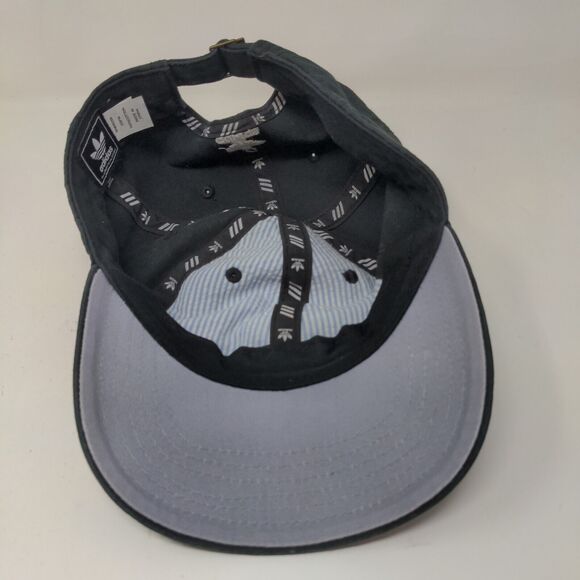 Adidas Men's Slideback Hat Black OSFA Embroidered Trefoil Logo 100% Cotton - Picture 9 of 11